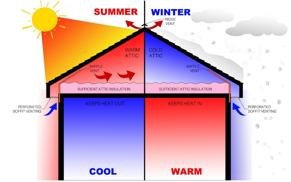 Figure 4: Properly Insulated Attic.